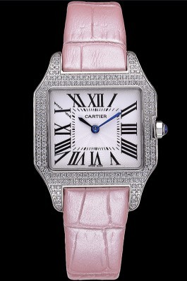 Cartier Santos 100 Diamond Silver Bezel 621910