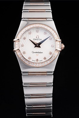 Omega Top Replica 8502 Stainless Steel Strap Constellation Diamond-Studded Luxury Watch