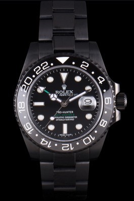 Rolex Top Replica 8859 Black Stainless Steel Strap Master II Luxury Watch