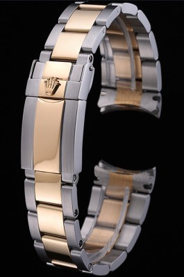 Rolex Plated Yellow Gold and Stainless Steel Link Bracelet 622485