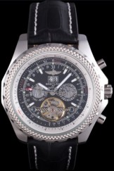 Breitling Top Replica 7815 Black Leather Strap Motors Black Luxury Watch