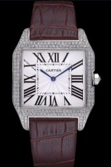Cartier Santos 100 Diamond Silver Bezel 621926