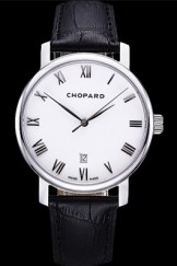 Swiss Chopard Classic White Dial Black Croc Strap 622013 