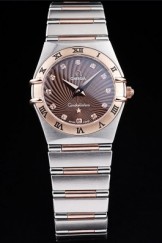 Omega Top Replica 8497 Stainless Steel Strap Constellation Brown Luxury Watch