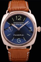 Brown Top Replica 8593 Brown Leather Strap Panerai Radiomir Luxury Watch