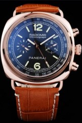 Black Top Replica 8611 Brown Leather Strap Radiomir Luxury Watch 83