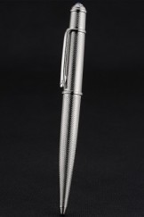 Cartier Fully Wave Patterned Silver Ballpoint Pen 622772
