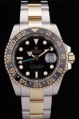 Rolex Top Replica 8858 Silver Stainless Steel Strap GMT Master II Black Ceramic Tachymeter Black Dial