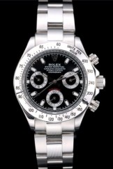 Rolex Daytona Top Replica 9177 Lady Stainless Steel Case Black Dial Tachymeter