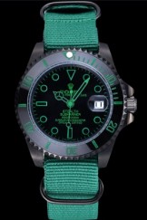 Rolex Stealth Submariner Green Nylon Strap 622009
