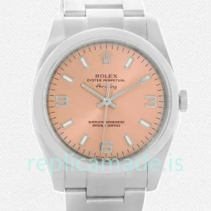 Rolex Air-king 114200-70190 Men's 36mm Pink Dial Silver-tone