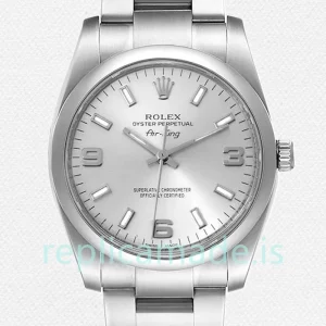 Rolex Air-king Men's 36mm 114200SSO Silver Dial