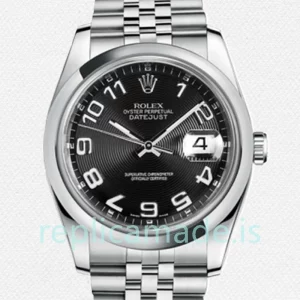 Rolex Datejust Men's 36mm 116200BKCAJ Silver-tone Bracelet