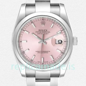 Rolex Datejust Men's 116200PSO 36mm Oyster Bracelet Pink Dial