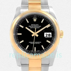 Rolex Datejust Men's 116203BKSO 36mm Black Dial