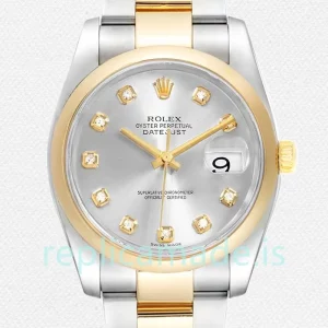 Rolex Datejust Men's 36mm 116203SDO Silver-tone Oyster Bracelet
