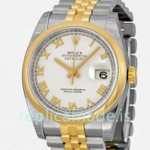 Rolex Datejust 116203-0144 36mm Men's Jubilee Bracelet White Dial