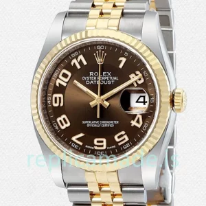 Rolex Datejust 36mm Men's 116233BRAJ Automatic Silver-tone