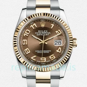 Rolex Datejust 116233BRAO Men's 36mm Brown Dial