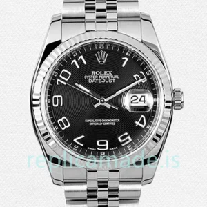 Rolex Datejust Men's 116234BKCAJ 36mm Silver-tone