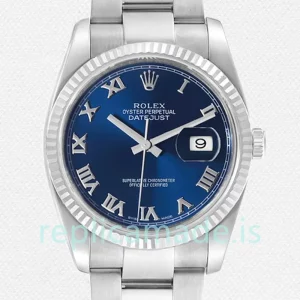 Rolex Datejust 116234BLRO Men's 36mm Automatic Silver-tone