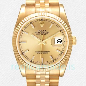 Rolex Datejust Men's 116238-0059 36mm Gold-tone Champagne Dial