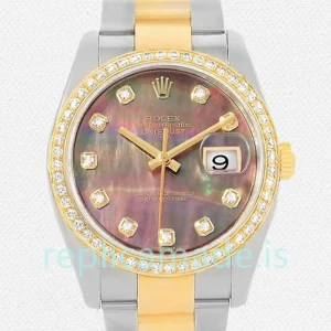 Rolex Datejust Men's 36mm 116243BKMDO Silver-tone