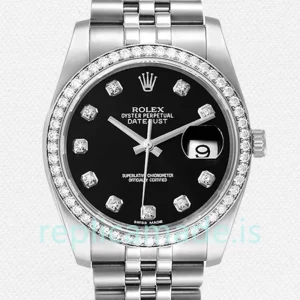 Rolex Datejust Men's 36mm 116244BKDJ Black Dial Silver-tone