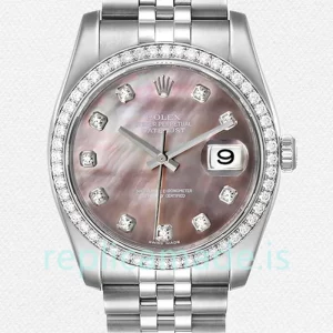 Rolex Datejust 36mm 116244BKMDJ Men's Silver-tone