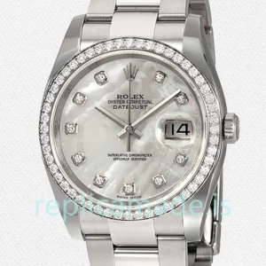 Rolex Datejust 36mm 116244MDO Men's Silver-tone Automatic