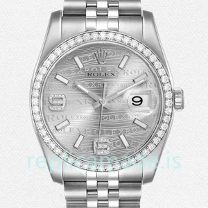Rolex Datejust 36mm Men's 116244SWDAJ Bracelet Silver-tone