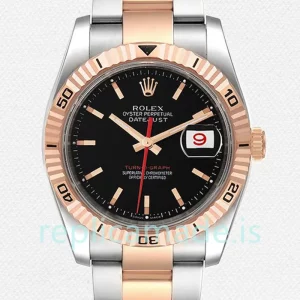Rolex Datejust Turn-o-graph 36mm Men's 116261 Black Dial