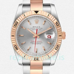 Rolex Datejust Turn-o-graph Men's 116261 36mm Automatic Silver-tone