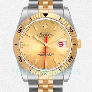 Rolex Datejust Turn-o-graph Men's 116263 36mm Jubilee Bracelet/Oyster Bracelet Champagne Dial
