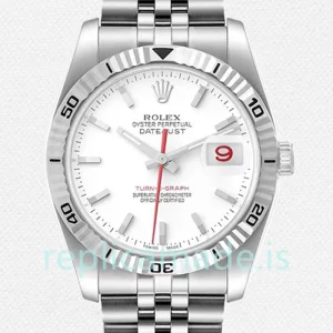 Rolex Datejust Turn-o-graph Men's 36mm 116264 Automatic White Dial