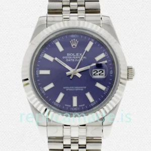 Rolex Datejust 41mm Men's 116334BLSJ Silver-tone Blue Dial