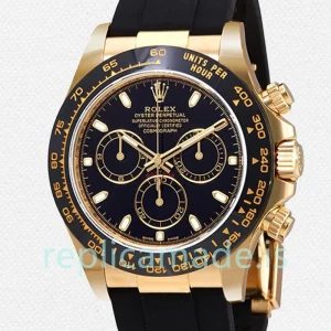 Rolex Daytona Men's 116518BKSR 40mm Rubber Band Black Dial