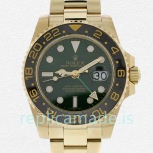 Rolex Gmt Master 116718GRSO Men's 40mm Gold-tone Green Dial