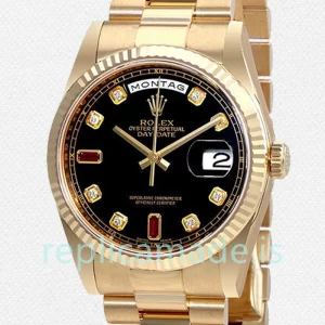 Rolex Day-Date 36mm Ladies 118238BKDRP Automatic