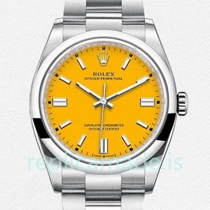 Rolex Oyster Perpetual Unisex m124300-0004 41mm Yellow Dial