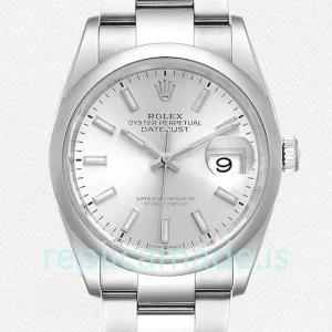 Rolex Datejust 36mm Men's m126200-0002 Silver Floral Dial Oyster Bracelet