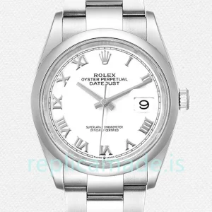 Rolex Datejust 36mm m126200-0008 Men's Oyster Bracelet White Dial
