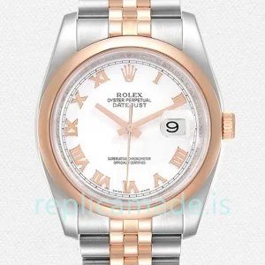 Rolex Datejust 36mm Men's 116201-63601 White Dial Silver-tone