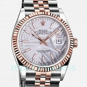 Rolex Datejust Men's 41mm M126231-0031 Jubilee Bracelet Silver Palm Motif Dial