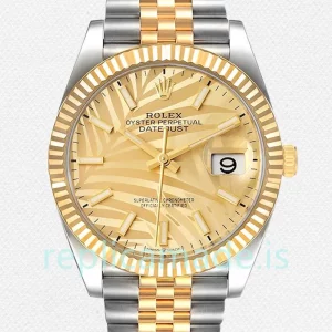 Rolex Datejust M126233-0037 Men's 36mm Gold Dial