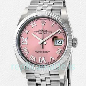 Rolex Datejust m126234-0031 Ladies 36mm Pink Dial Silver-tone