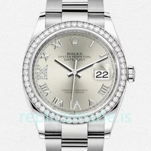 Rolex Datejust m126234-0030 36mm Ladies Oyster Bracelet Silver Dial