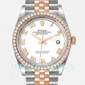 Rolex Datejust m126281rbr-0003 Men's 36mm White Dial Automatic