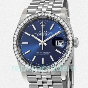 Rolex Datejust 36mm m126284rbr-0009 Ladies Silver-tone Blue Dial