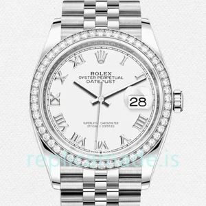 Rolex Datejust m126284rbr-0017 36mm Ladies Jubilee Bracelet White Dial